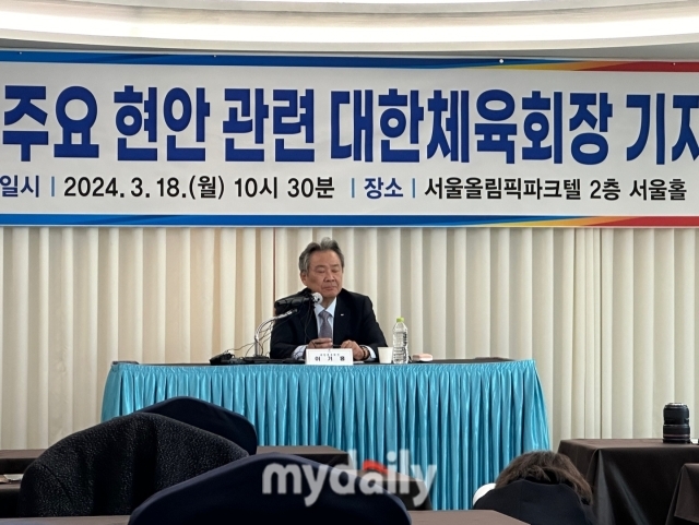 이기흥 대한체육회장/송파=노찬혁 기자