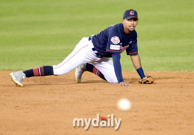 롯데 자이언츠 시절의 딕슨 마차도./마이데일리