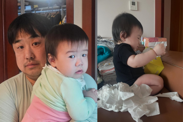 개그맨 강재준이 자신과 똑 닮은 아들과 함께 하는 육아 일상을 공개했다. / 강재준 인스타그램 캡처