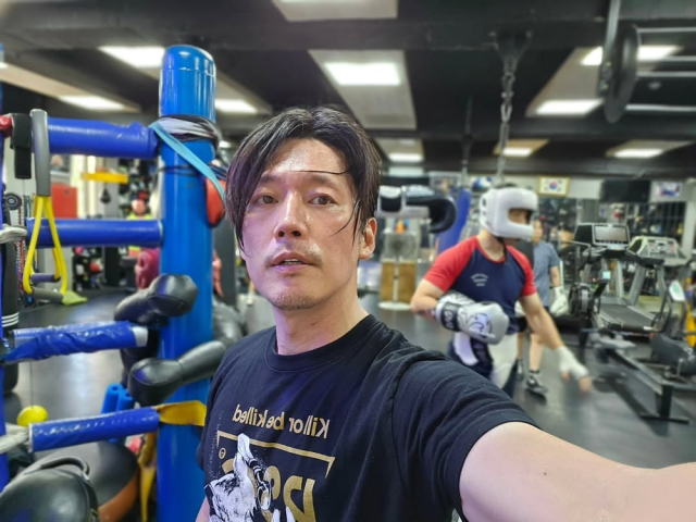 장혁이 복싱을 하는 중이다./장혁 인스타그램