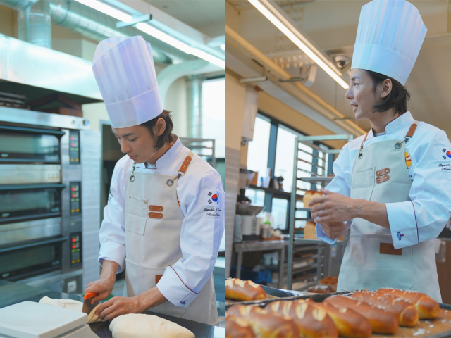 윤시윤이 빵을 만들고 있다./윤시윤 인스타그램