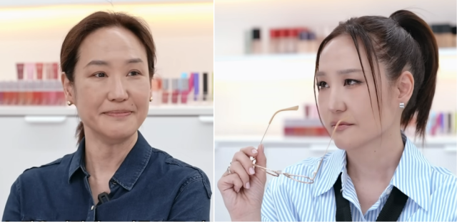 방송인 강주은이 긱시크 메이크오버를 받고 난 뒤의 모습을 공개했다./유튜브 '깡주은' 캡처