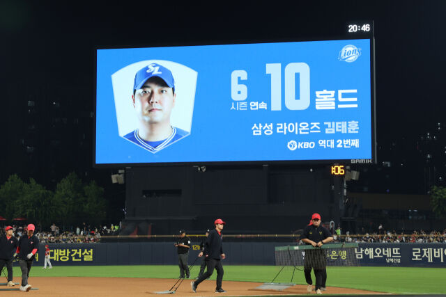 6시즌 연속 10홀드를 기록한 김태훈./삼성 라이온즈