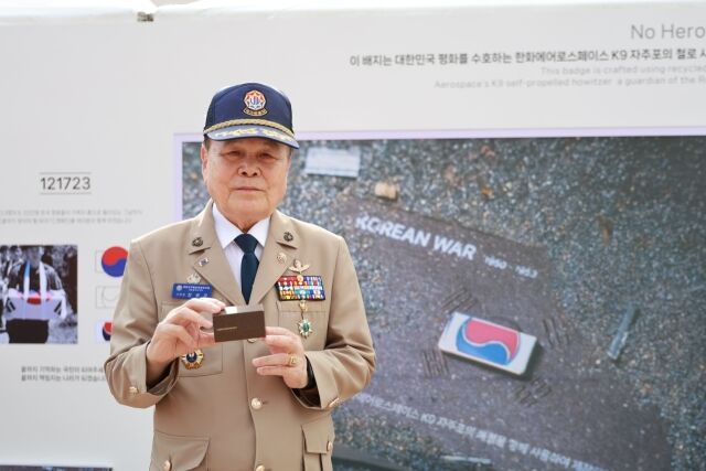 지난 12일 대전 한화생명볼파크에서 열린 한화 방산 3사 국가유공자 초청 야구관람 행사에 참석한 대한민국 월남전참전자회 대전광역시지부장 정병무 국가유공자의 모습. /한화