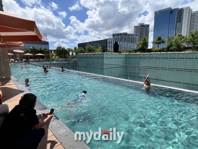 솔레어 리조트 야외 수영장. /심지원 기자