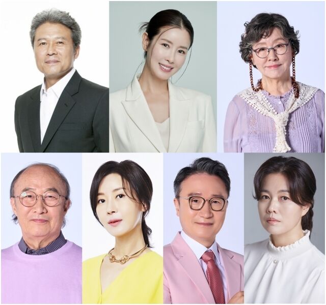 '화려한 날들' 명품 배우 라인업 / 제이와이드컴퍼니(천호진), 하이퍼스토리(이태란), KBS(반효정), KBS(윤주상), 인연엔터테인먼트(김희정), KBS(박성근), 누아엔터테인먼트(김정영)