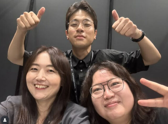 김금희 작가, 박정민, 이다혜 작가./소셜미디어