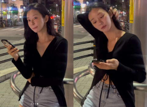 배우 이주빈이 늦은 밤 도심 한복판에서 독보적인 분위기를 드러냈다. / 이주빈 개인 인스타그램
