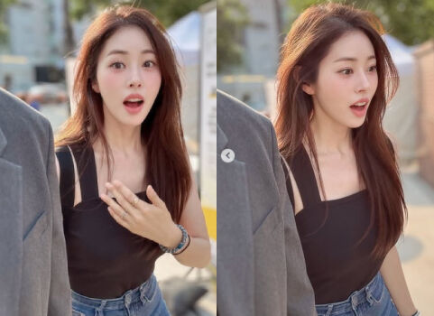 방송인 서동주가 예비 신랑과 팔짱을 끼고 사랑스러운 분위기를 풍기고 있다. / 서동주 개인 인스타그램