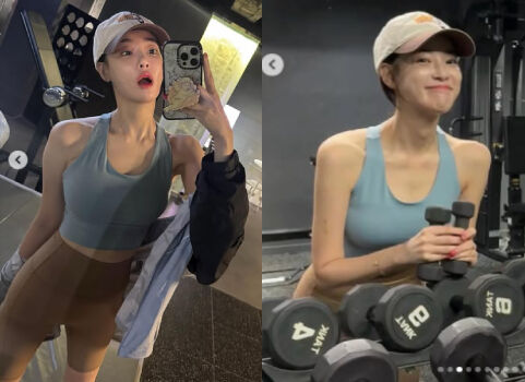 배우 이주연이 헬스로 본격적인 몸 만들기에 돌입했다. / 이주연 개인 인스타그램