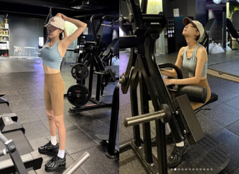 배우 이주연이 헬스장에서 운동 루틴을 선보였다. / 이주연 개인 인스타그램