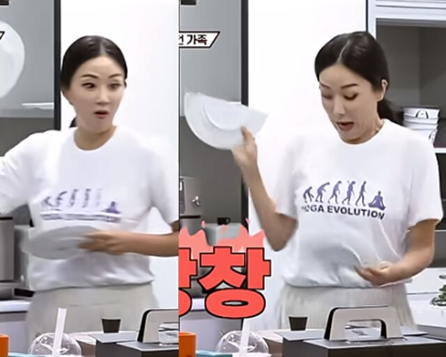이지혜가 다른 곳을 보다가 그릇을 땅에 떨어트렸다. / JTBC '1호가 될 순 없어 시즌 1' 캡처