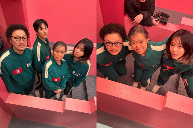 조유리가 양동근, 강애심, 임시완과 함께 다정한 포즈를 취했다. / 조유리 인스타그램 캡처