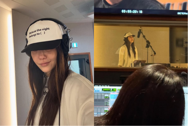 배우 고현정이 드라마 후시녹음 현장을 공개했다. / 고현정 인스타그램