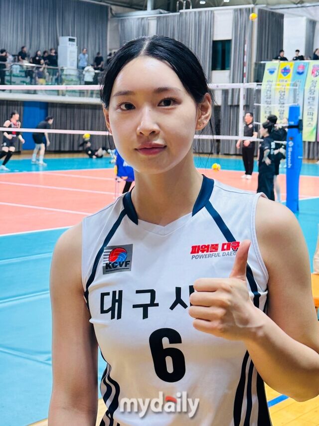5일 충청북도 단양에서 펼쳐진 ‘2025 한국실업배구&프로배구 퓨처스 챔프전 단양 대회’에서 인터뷰를 진행한 대구광역시청 이진 /최병진 기자