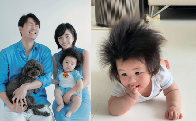 배우 심형탁과 아내 히라이 사야, 아들 '하루'. / 심형탁 인스타그램 캡처