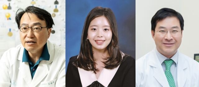 왼쪽부터 김남국 서울아산병원 융합의학과 교수·이유진 연구원, 신경과 정선주 교수. /서울아산병원