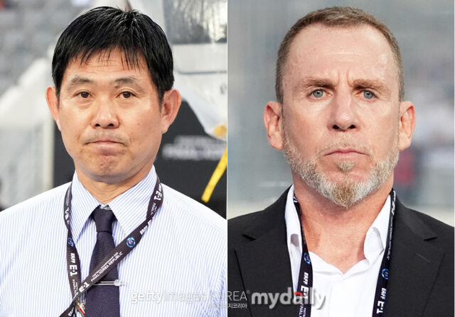 모리야스 감독(왼쪽)과 주르예비치 감독대행. /게티이미지코리아