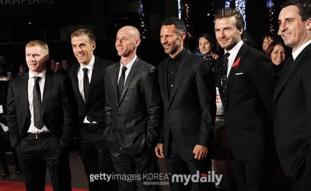 지난 2014년, 솔퍼드 시티 FC를 인수했던 맨유의 레전드들. /게티이미지코리아