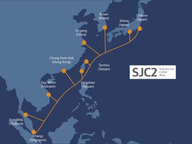 SK브로드밴드가 아시아 7개국을 연결하는 국제 해저 케이블 ‘SJC2’의 상용 서비스를 시작했다. /SK브로드밴드