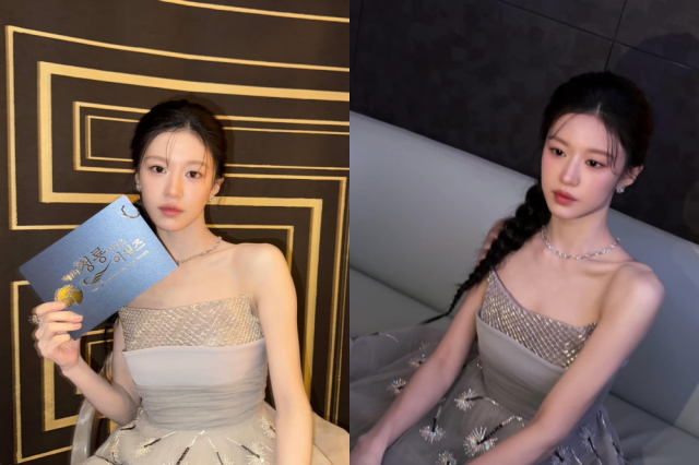 배우 고윤정이 여신같은 드레스를 입고 귀여운 포즈를 취했다. / 고윤정 인스타그램 캡처