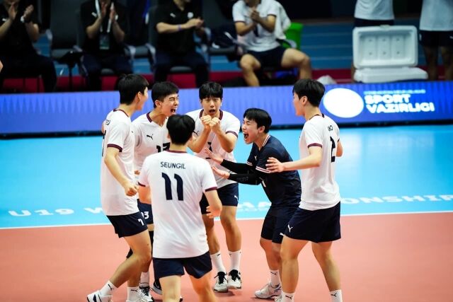 한국 U19 남자배구대표팀./FIVB