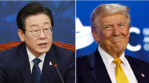 (왼쪽부터) 이재명 대통령과 트럼프 미국 대통령은 이날 오전 각각 공식 소셜네트워크서비스(SNS)를 통해 한미 관세협상 타결 소식을 알렸다.