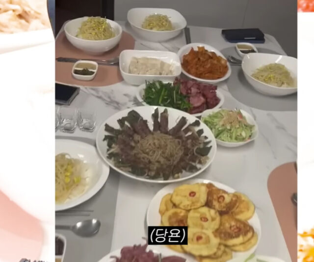 하원미가 제작진을 위해 7첩 반상을 준비했다. / 유튜브 '하원미'