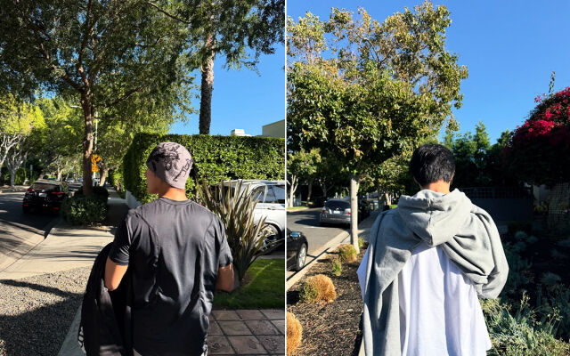 몬스타엑스 민혁과 형원이 로스앤젤레스 거리를 걷고 있다./민혁 인스타그램