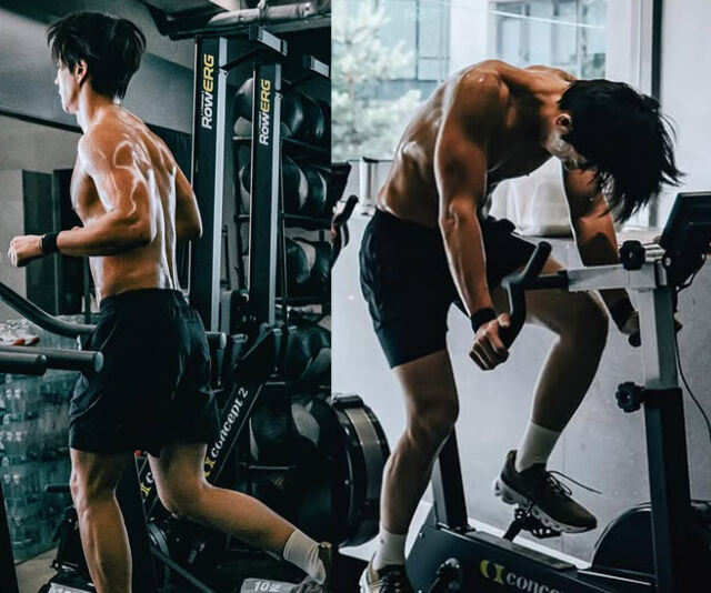 박해진이 완벽 몸매를 자랑하며 운동 사진을 올렸다. / 박해진 소셜미디어 
