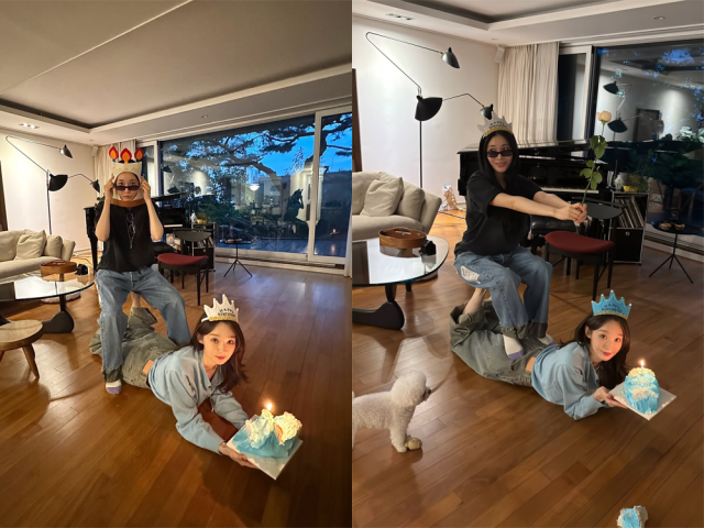 강민경과 이해리./강민경 SNS