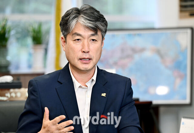 2025년 8월 4일 전라북도 무주 태권도원에서 진행된 태권도진흥재단 김중헌 이사장 인터뷰./무주=송일섭 기자