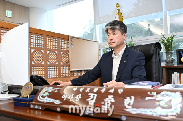 2025년 8월 4일 전라북도 무주 태권도원에서 진행된 태권도진흥재단 김중헌 이사장 인터뷰./무주=송일섭 기자