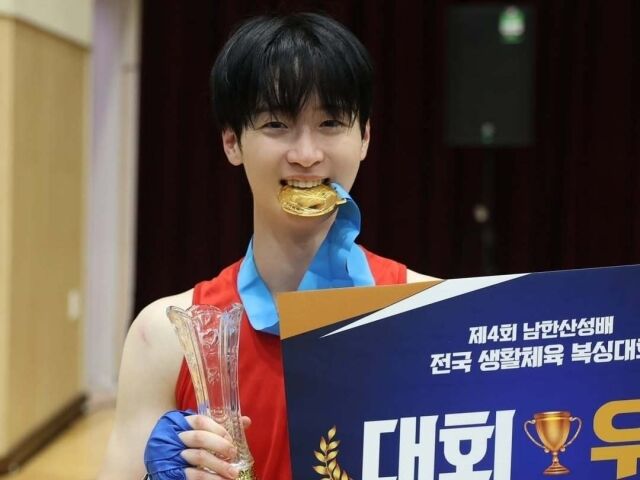 아마추어 복싱대회에서 우승한 배우 장동윤. / 장동윤 소셜미디어
