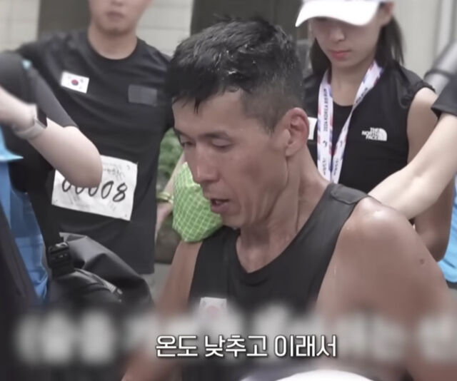션은 작년 815런 당시 숨이 안 쉬어지는 고통을 받았다. / 유튜브 '션과 함께'