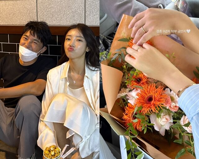 가수 겸 배우 임창정과 아내 서하얀, 서하얀이 게재한 사진/서하얀 소셜미디어