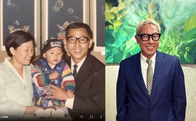 가수 윤종신이 공개한 자신의 돌잔치 영상 캡처(왼쪽)와 윤종신. /윤종신 소셜미디어