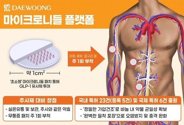 대웅제약 마이크로니들 플랫폼. /대웅제약