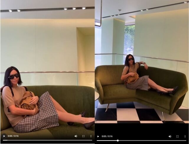 소파에서 클래식한 패션으로 포즈를 취한 이혜영./ 이혜영 소셜미디어