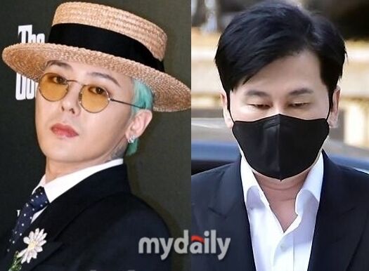 가수 지드래곤(왼쪽), 양현석 YG 총괄 프로듀서 / 마이데일리