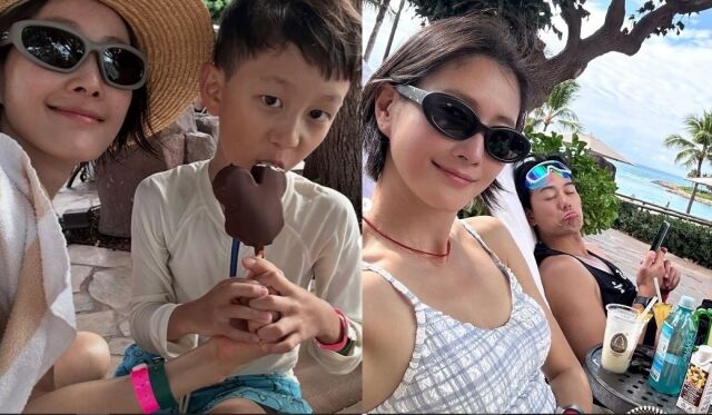 모델 겸 방송인 이현이가 하와아서 가족들과 여름 휴가를 즐기고 있다. /이현이 소셜미디어