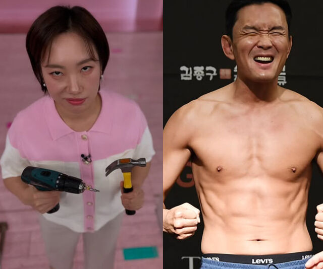 정경미가 둘째는 시험관으로 낳았다고 고백했다. / (왼쪽) 정경미 소셜미디어, (오른쪽) 윤형빈 소셜미디어