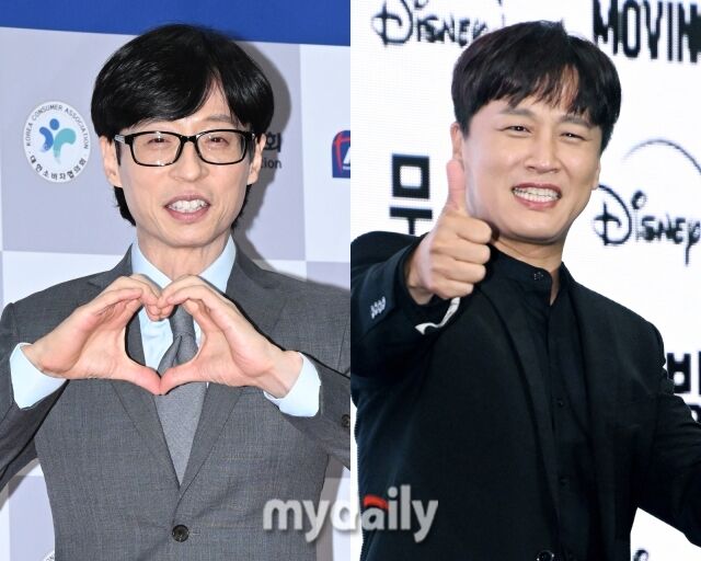 코미디언 유재석, 배우 차태현/마이데일리 DB