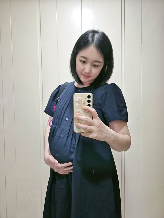 지난 5월 둘째 임신 소식을 전한 개그우먼 겸 배우 박보미. /박보미 소셜미디어