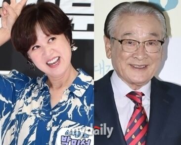 코미디언 박미선(왼쪽), 배우 이순재 / 마이데일리