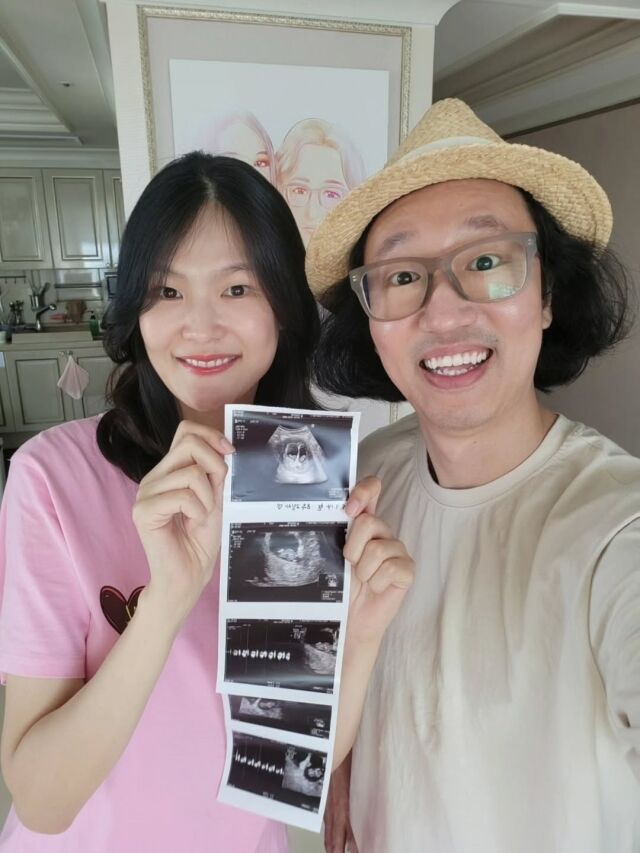 코미디언 김경진, 모델 전수민 부부가 쌍둥이 임신 소식을 전했다. / 김경진 인스타그램