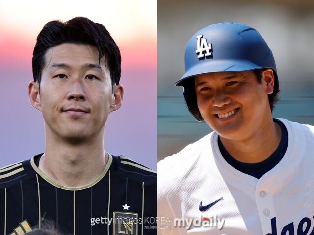 LA FC 손흥민(왼쪽)-LA 다저스 오타니 쇼헤이./게티이미지코리아