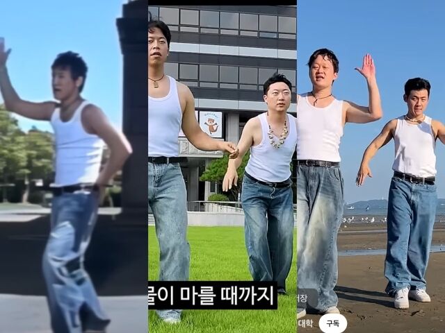 왼쪽부터 뮤비 원본, 충주맨 패러디, 피식대학 패러디/ SM·충주시·피식대학 유튜브 채널