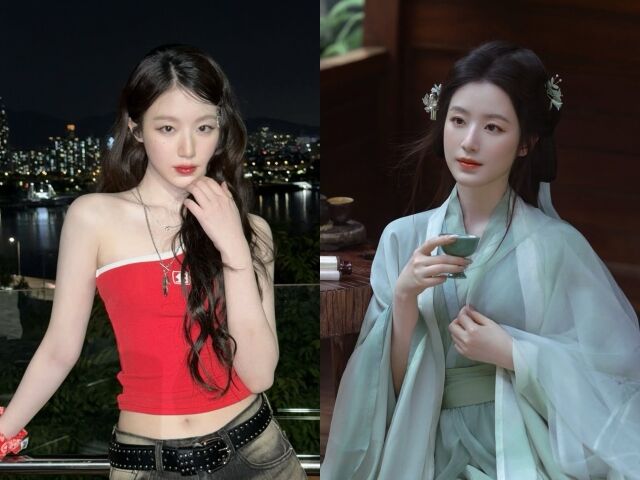 그룹 아이들의 슈화가 평소와 다른 매력의 비주얼을 뽐냈다. / 슈화 인스타그램 캡처