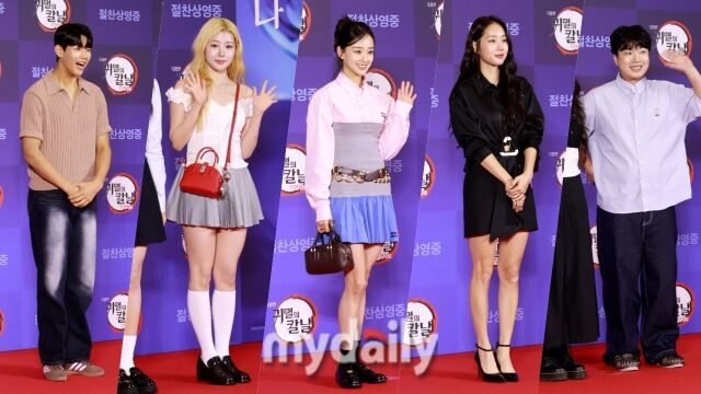 왼쪽부터 이준수, 예원, 손연재, 소유, 땡깡 / 마이데일리